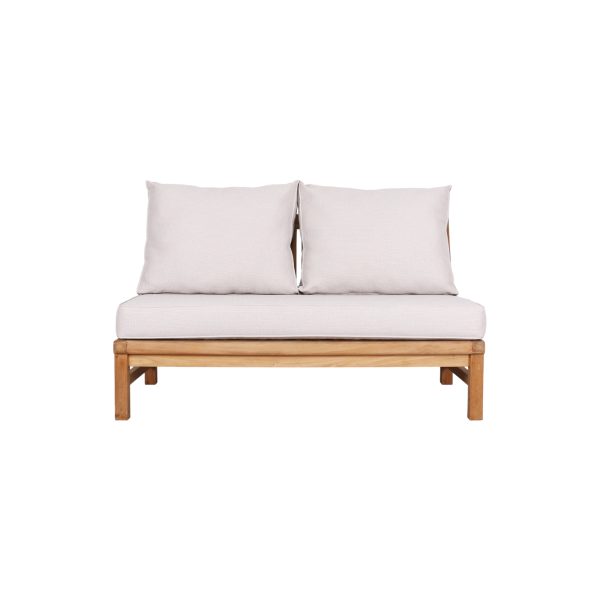 EI-212-WHEAT-Koloa-Outdoor-Teak-Lounge-2-Seat-Front