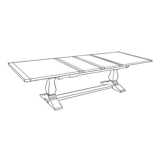 Hamptons extension dining table