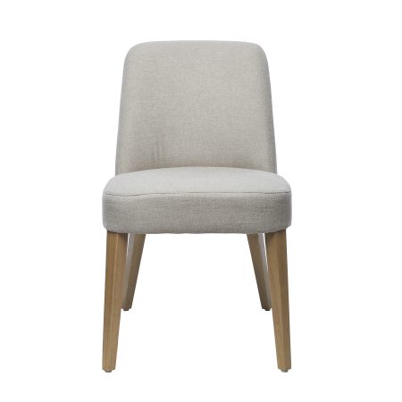 Shack New York Upholstered Dining Chair Shell Natural Leg - front